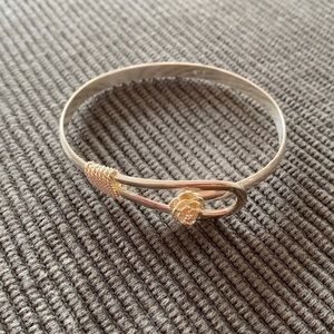 Silver Bracelet with Rose